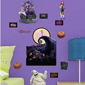 Fathead NIGHTMARE BEFORE CHRISTMAS wall sticker 12 decals JACK Sally Disney